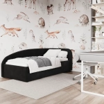 Кровать Элис 90х200 Черный Правый Угол