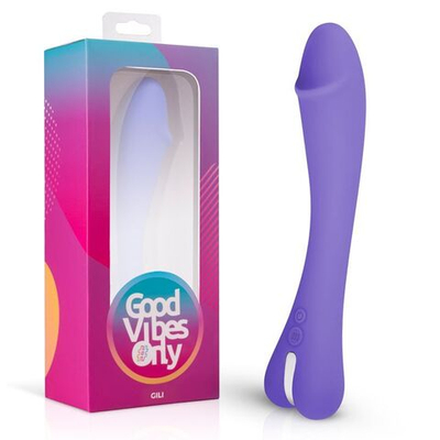 Фиолетовый вибратор для G-стимуляции Gili G-Spot Vibrator - 22 см. (Цвет: фиолетовый)