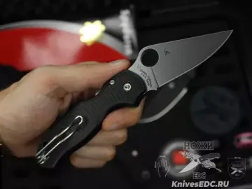 Нож складной Spyderco Para 3 C223PBK c клинком из стали CTS-BD1N, рукоять FRN