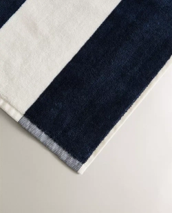 ZARA HOME ПЛЯЖНОЕ ПОЛОТЕНЦЕ В ШИРОКУЮ ПОЛОСКУ, ЭКРЮ