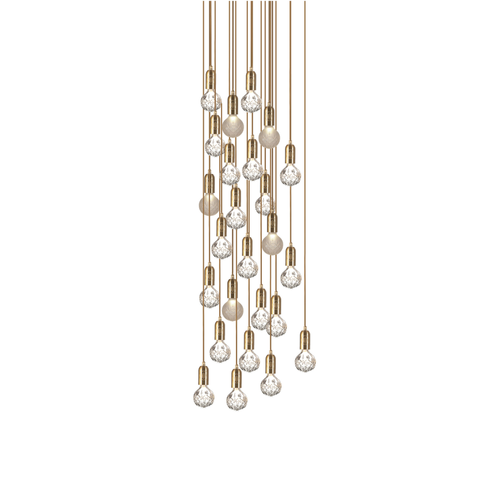 Подвесной дизайнерский светильник Crystal Bulb by Lee Broom (25 подвесов)