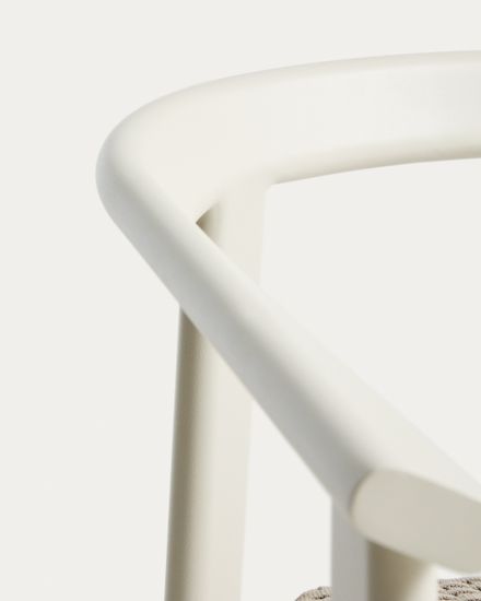 Уличный стул Erice из алюминия и шнура цвета экрю