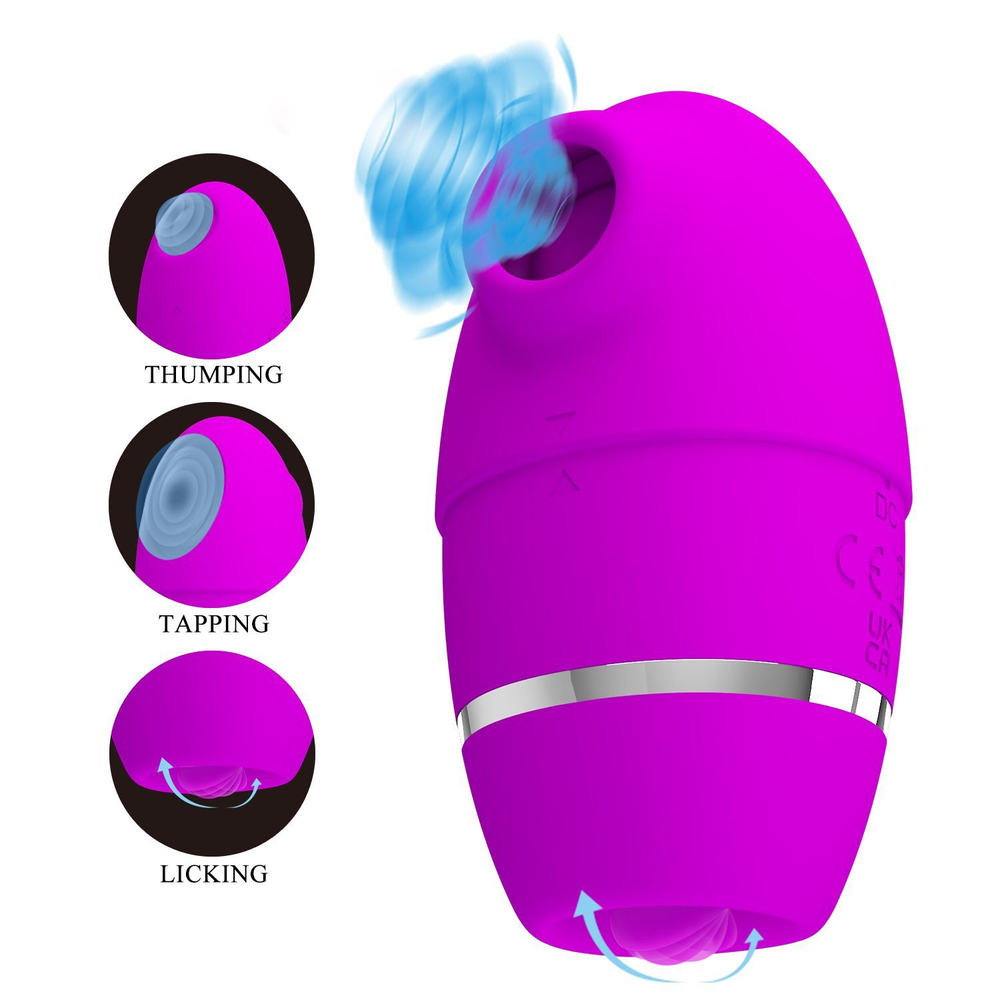 Лиловый стимулятор клитора 4-в-1 Shakira (Цвет: лиловый)