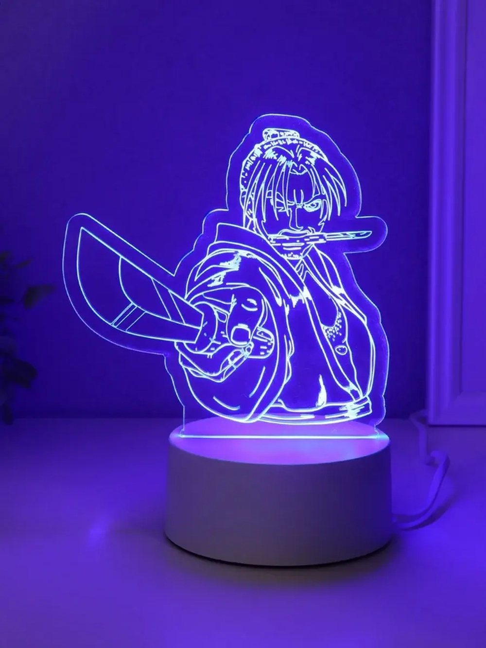 Светильник "Аниме. Воин" LED RGB от сети RISALUX 9,5х14,9х16