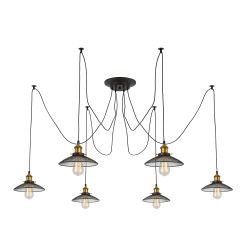 Citilux Эдисон CL451061 Люстра паук Венге Бронза