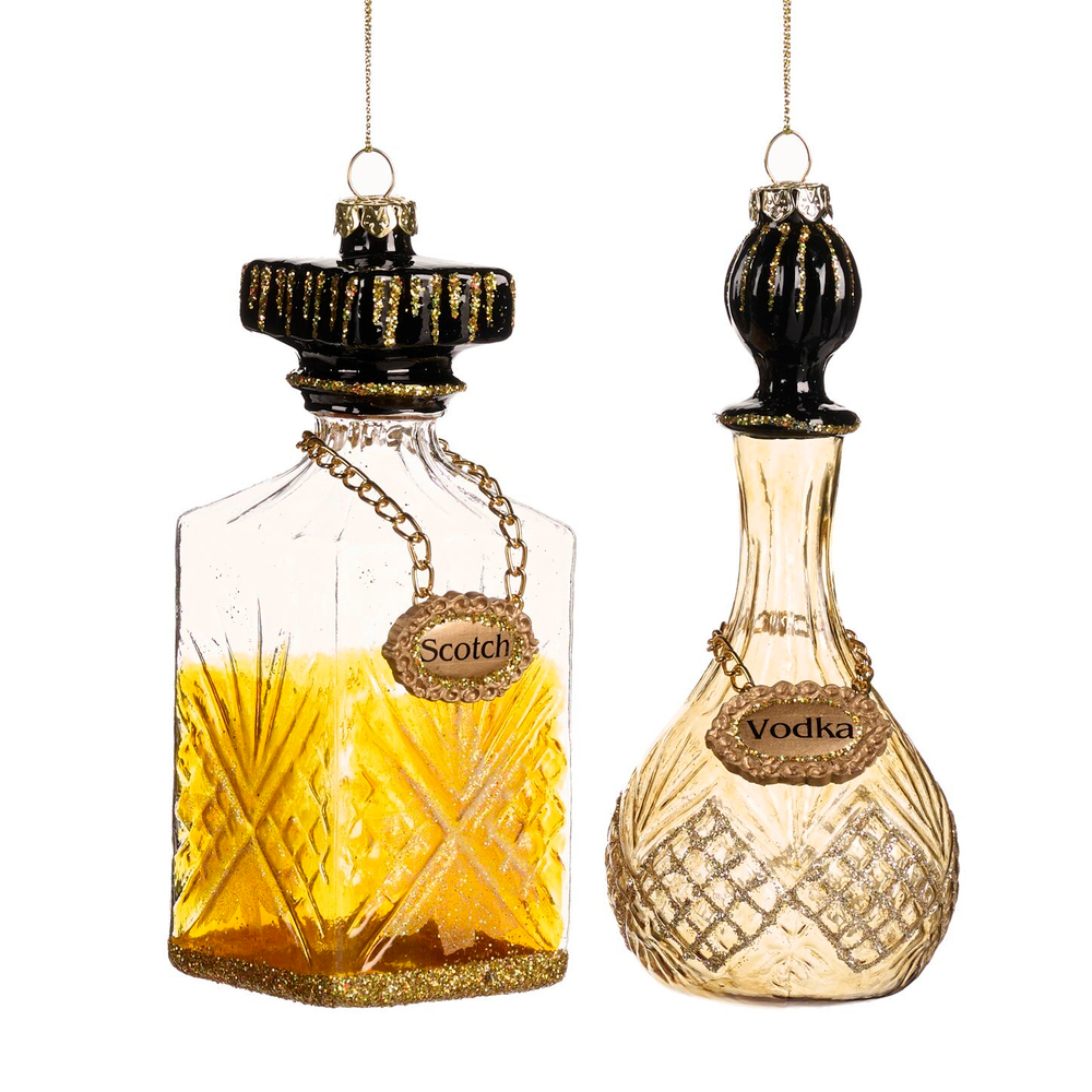 Набор украшений на елку 2шт 14см Goodwill Бутылки с крепкими напитками