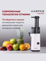 Соковыжималка шнековая HARPER HJE-S01 WH (q)