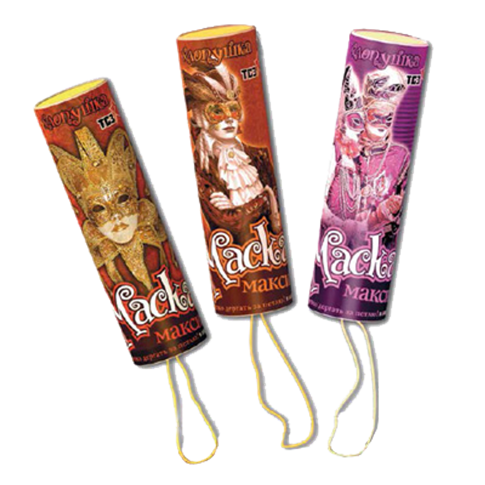 Хлопушка "Маска" 120 мм