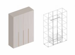 Шкаф 4-ств для одежды "Тефия" 1500 (Софт сантьяго/Тефия), МФ Велес, г. Туймазы