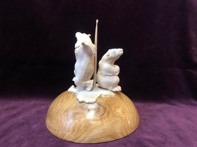 Там, где всегда мороз. Авторская работа из кости.