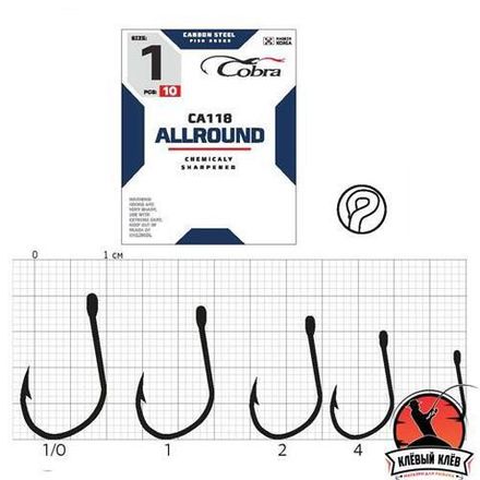 Крючки Cobra ALLROUND сер. CA118 разм. 006 10шт.