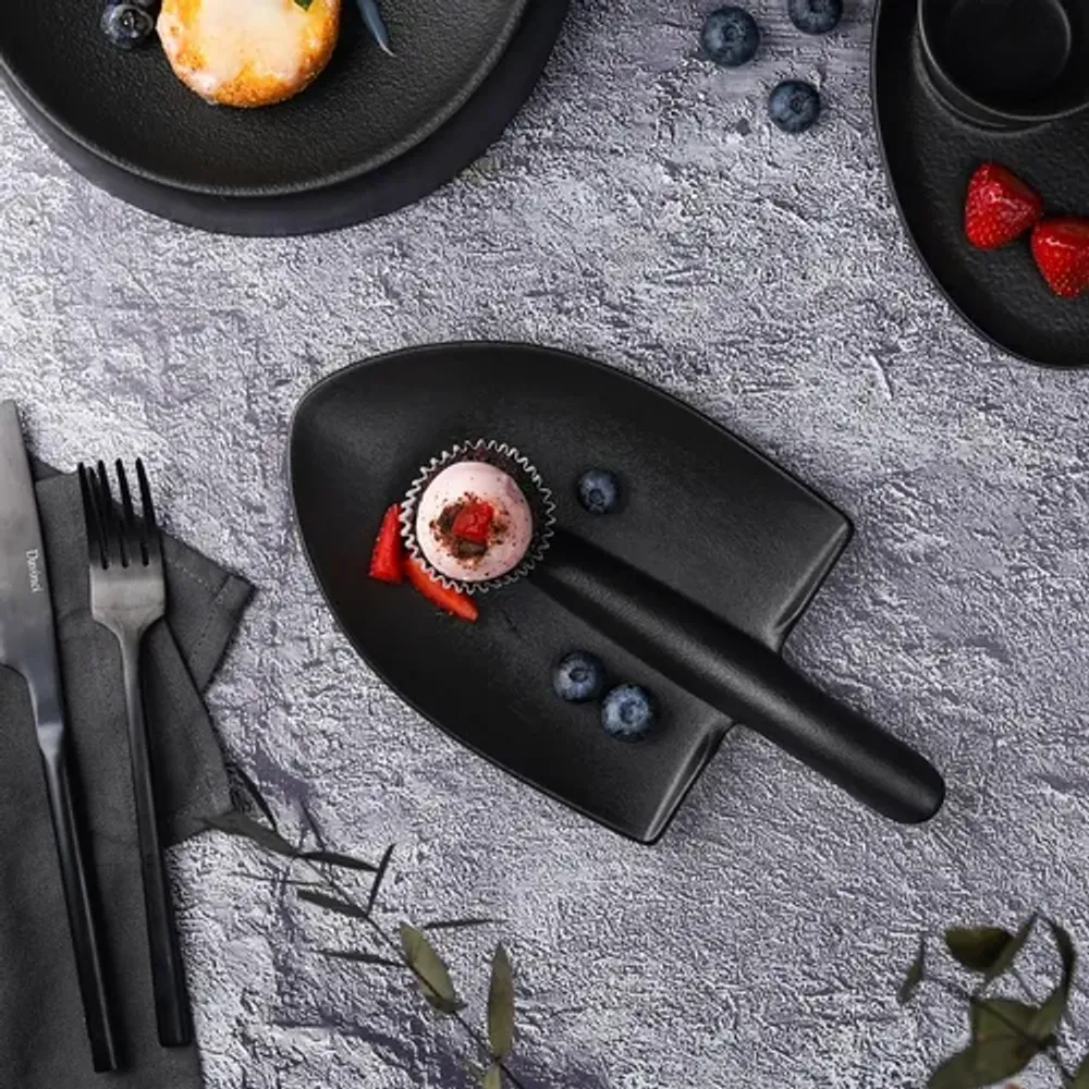 Блюдо "Лопата" 24*13*4 см черное Black Raw Stellar P.L. Proff Cuisine [1]