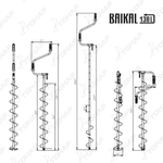 Ледобур BAIKAL 130L левое вращение, L шнека1065мм, глубина 2,3м, цельнотянутый шнек (LBA-130L) Тонар