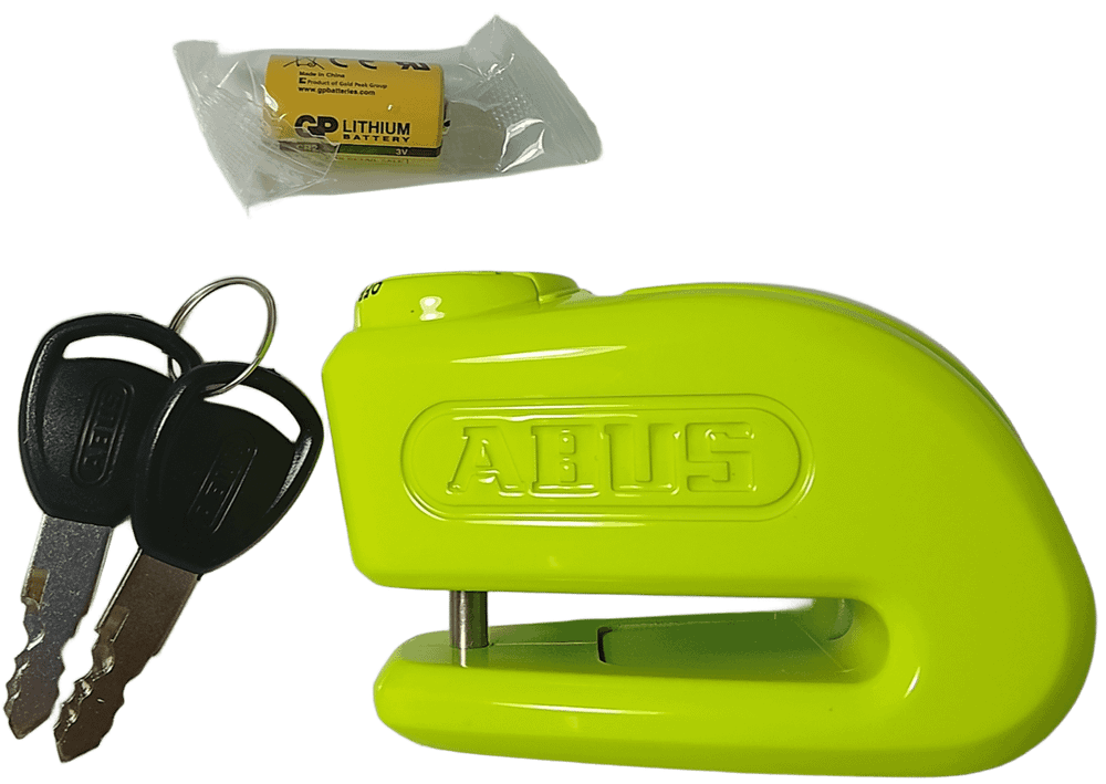 Замок на торм. диск 365 Trigger Alarm 2.0 с сиг желтый