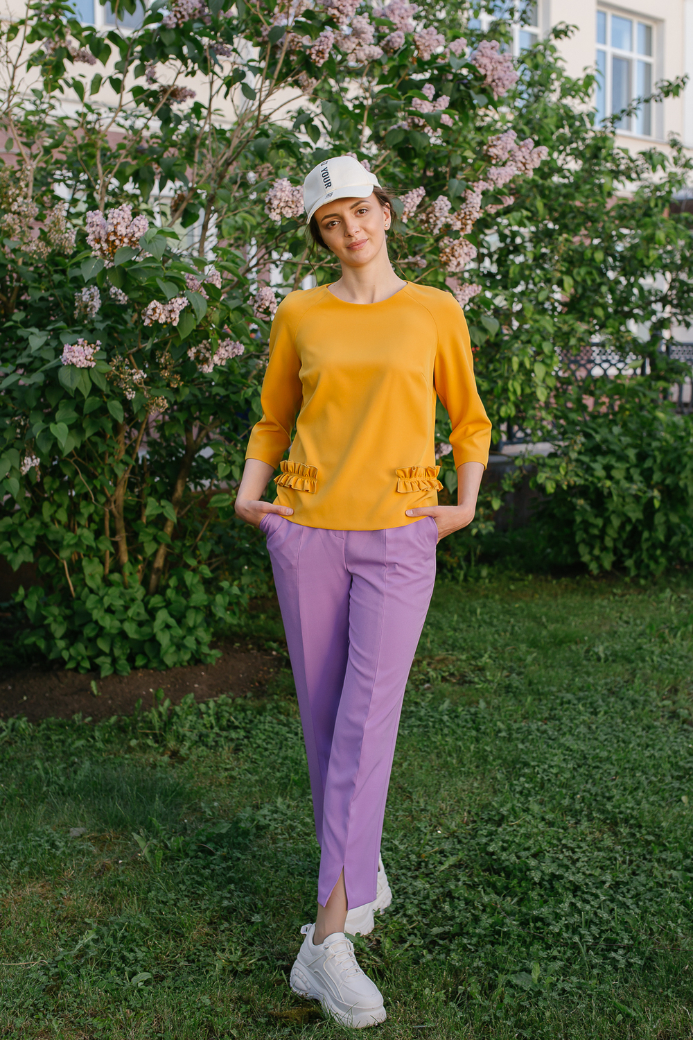 Блузка 2802ЛЕ, горчичный #184Гор092802ЛЕ