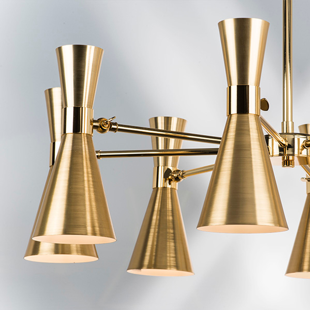 816081 Люстра DUMO 8х40W E14 ЛАТУНЬ/ЗОЛОТО