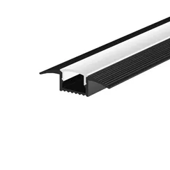 Алюминиевый профиль встраиваемый в пол 37x10 (Черный, 2 м), ALM-3710-S-2M 636023 Led Strip 636023