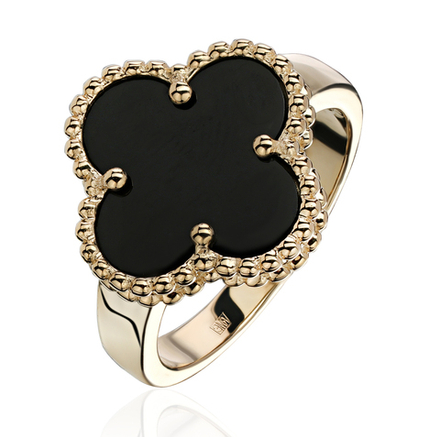 Кольцо с агатом из жёлтого золота 585 пробы JA-R-314170-1_z