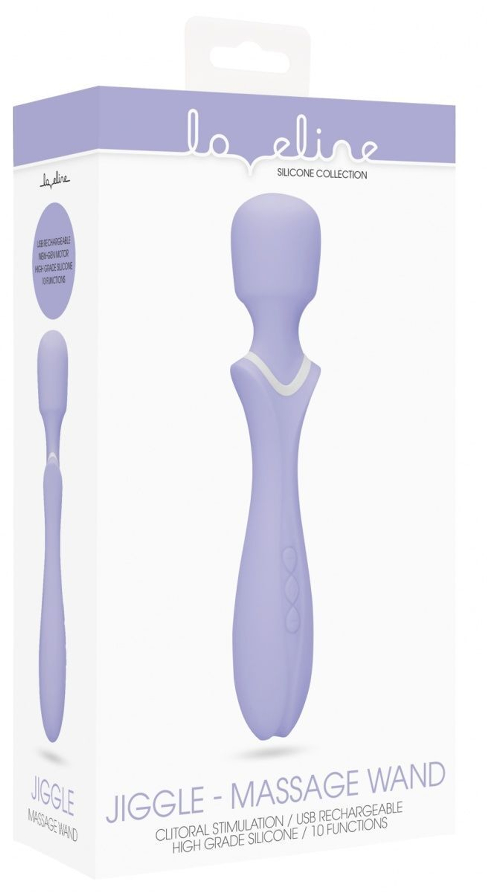 Фиолетовый вибромассажер-жезл Jiggle (Цвет: фиолетовый)