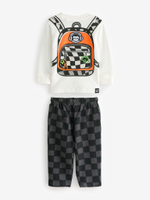 Лонгслив и брюки в комплекте для мальчика Next B84-717, Белый, Серый