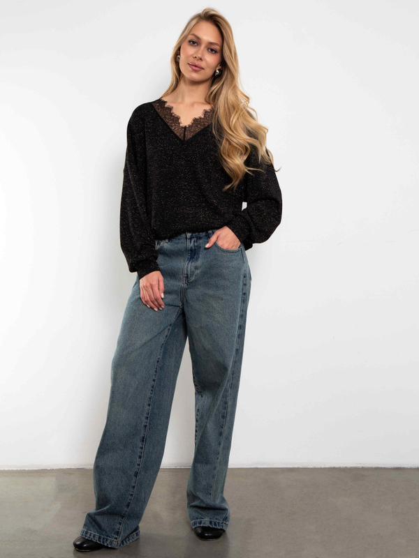 Джемпер Блеск (черный с люрексом)