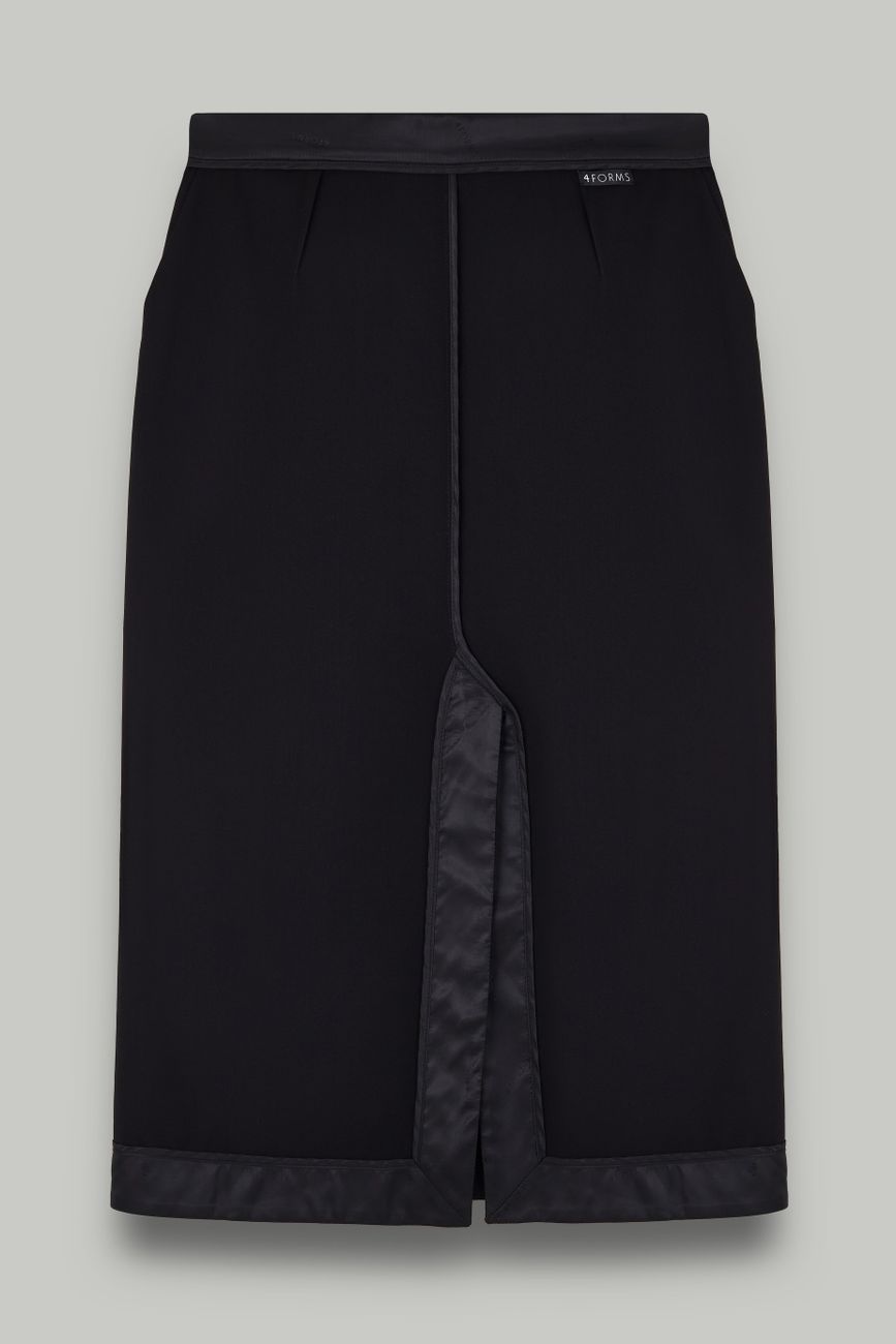 Юбка прямая "Inside out", черный