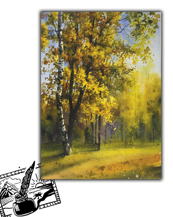 Открытка почтовая. Анастасия Беседина. Золотая осень