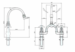 Смеситель для раковины Burlington Bridge AN27-QT+W11