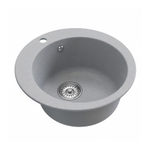 Мойкa ML-GM13 КОМФОРТ круглая, графит (342), 495мм (глуб. чаши 200)