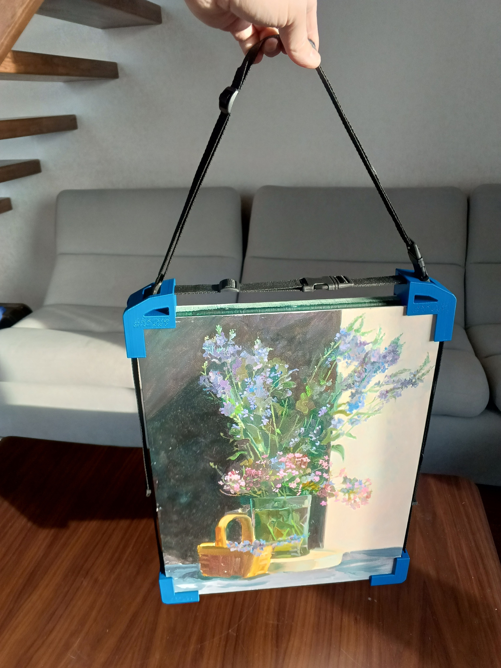 Переноска для холстов на картоне и подрамнике (Синяя) ANS 5/24 BLUE