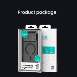 Чехол c MagSafe тонированный прозрачный на iPhone 17 Pro Max, серия CamShield Pro Magnetic (Transparent black) от Nillkin