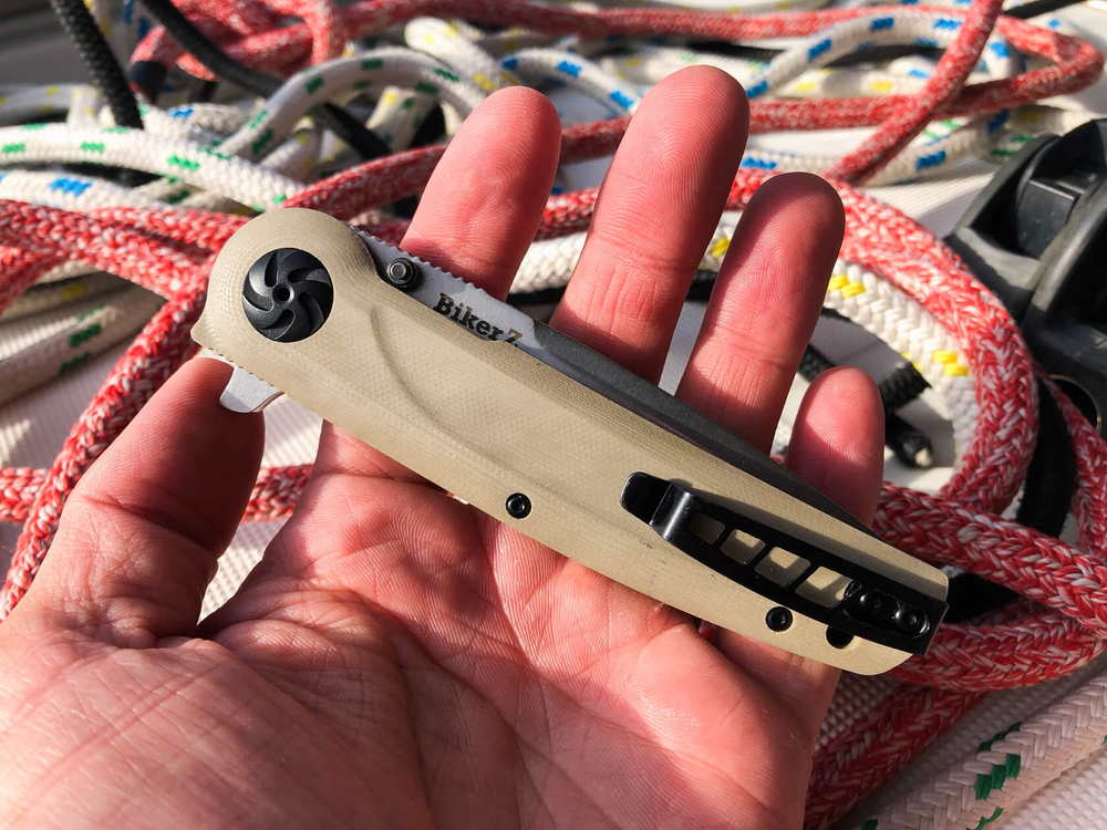 Складной нож Biker Z M390 (Cryo) StoneWash