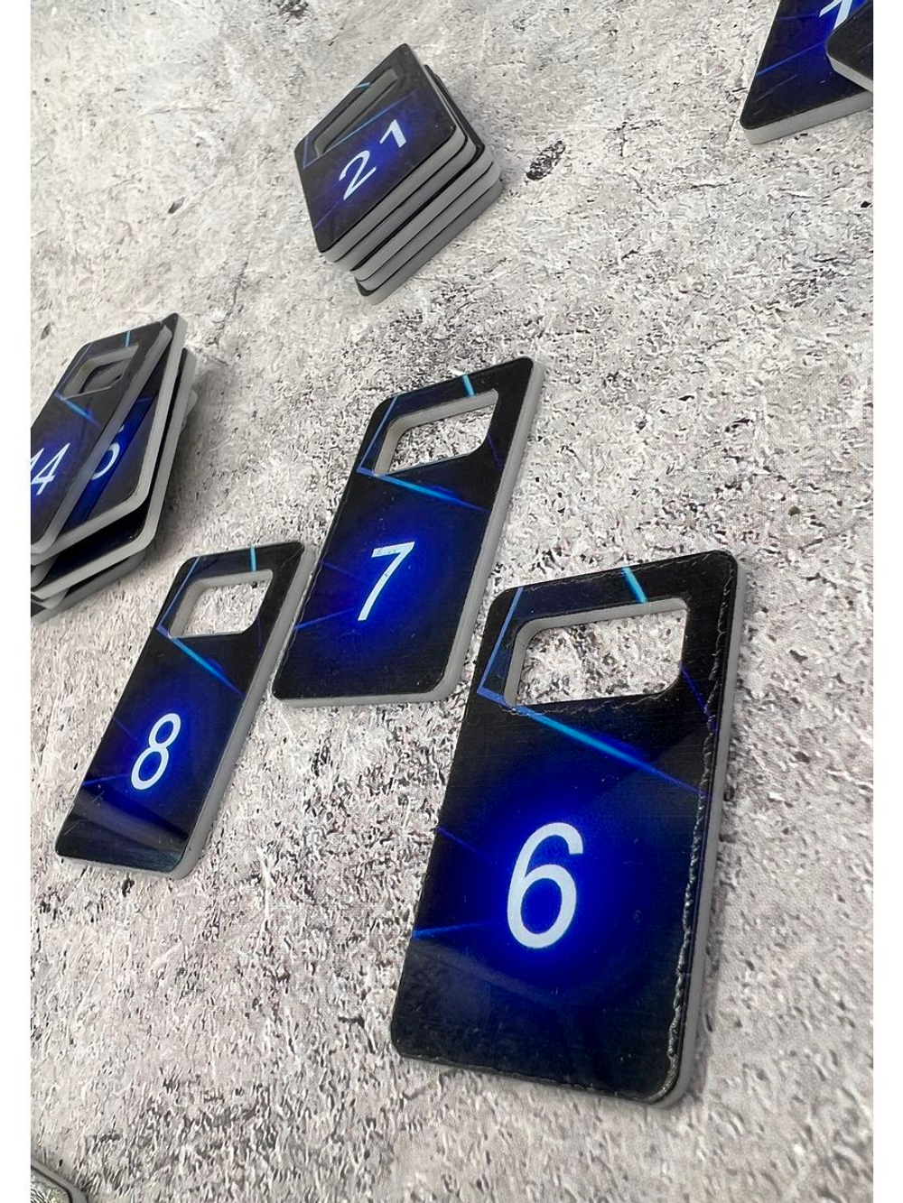 Номерки для ключей акрил 3х5 см