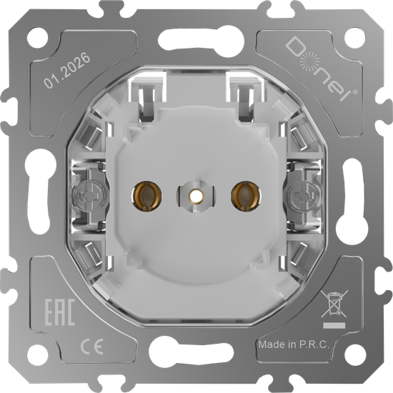 Механизм розетки без заземления 16А 250 В~ быстрозажимные контакты,  серия D16