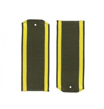 Погоны темно-оливковые с желтым кантом