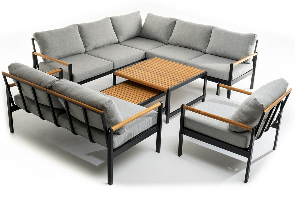 Лаунж зона из алюминия MAYA XL темный графит