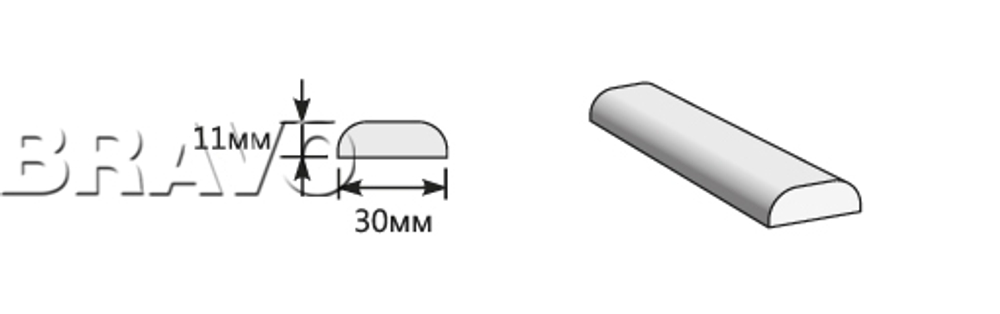 Притворная планка 2000*30*11
