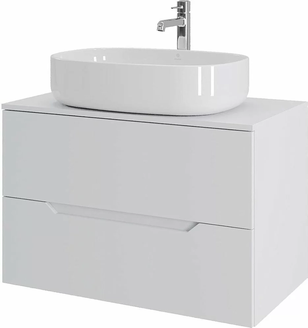 Тумба с раковиной Orange Line 80 Li-80TuwMDF+B08-600W белый