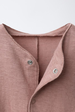 ZARA ДЛИННЫЙ ОДНОТОННЫЙ КОМБИНЕЗОН, ЦВЕТ РОЗОВОГО МЕЛА