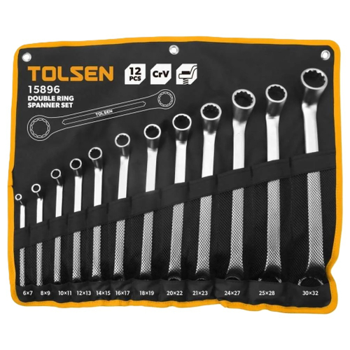 Набор ключей гаечных накидных TOLSEN 6-32мм 12шт. 15896