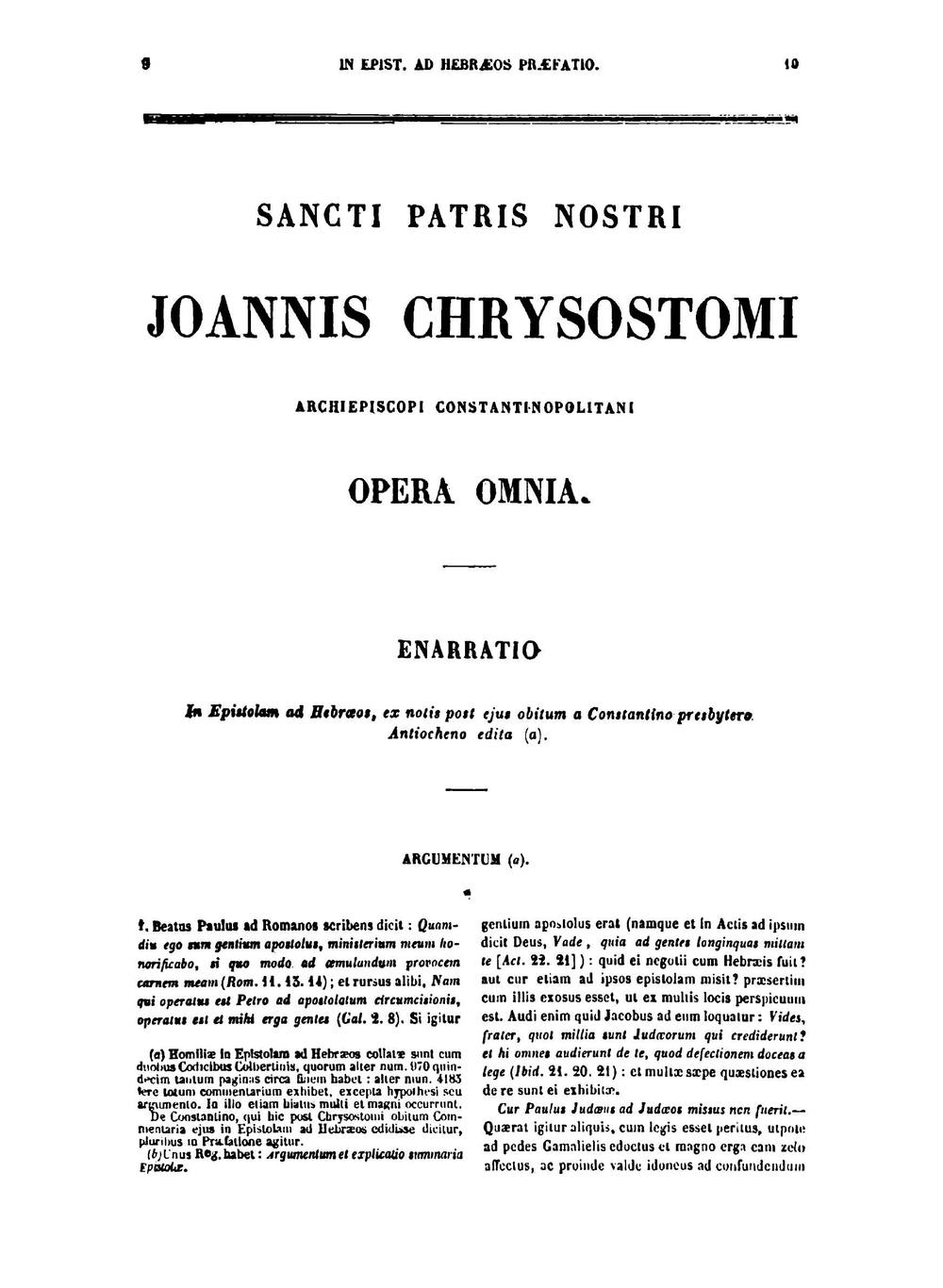 Patrologia graeca. Tomus 63 | J.P. Migne