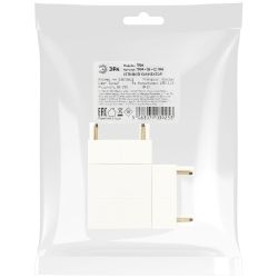 Коннектор питания ЭРА TRM-S5-CC WH для магнитного шинопровода угловой белый для системы S5 | Магнитный шинопровод и аксессуары