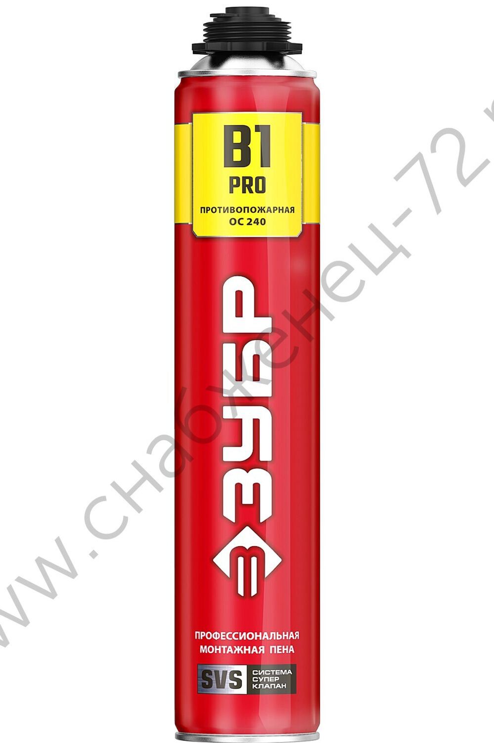 ЗУБР PRO B1 750мл, выход до 45 л, пистолетная, Огнестойкая монтажная пена (41146)
