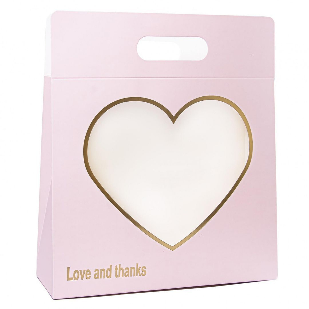 Сумочка для цветов с Сердцем 32*11*36