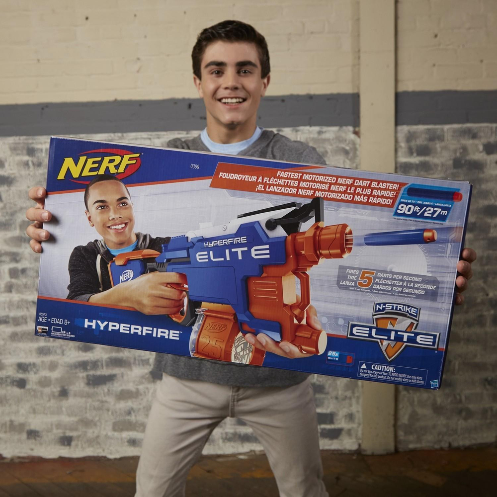 Hasbro: Бластер Nerf Элит Хайперфайр — N-Strike Elite HyperFire B5573EU4 — Нерф Нёрф Хасбро