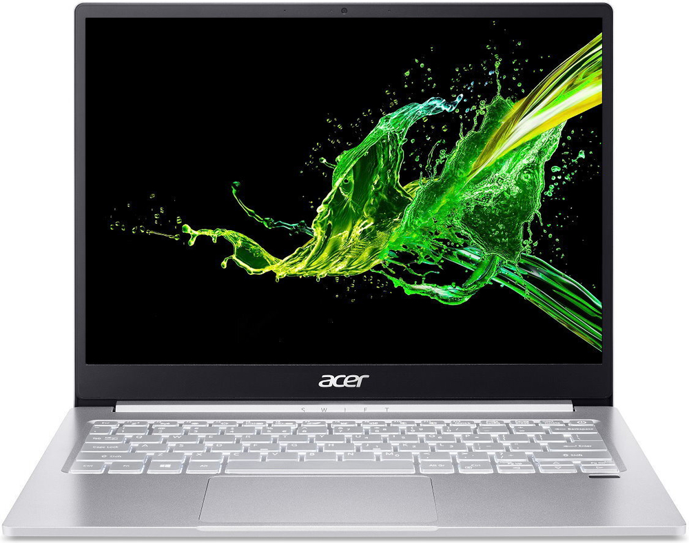 Ноутбук Acer Swift 3 SF313-52-76NZ Intel Core i7 1065G7, 1.3 GHz, 16384 Mb, 13.5; QHD 2256x1504, 512 Gb SSD, DVD нет, Intel Iris Plus Graphics, Windows 10 Professional, серебристый, NX.HQXER.003