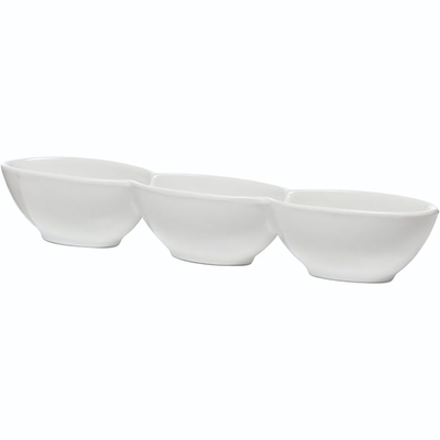 Менажница «Кунстверк» 3 секции;фарфор;,H=45,L=300,B=55мм;белый (Цвет: белый)