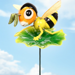 Штекер садовый "Пчелка на листочке" 9*10*60см