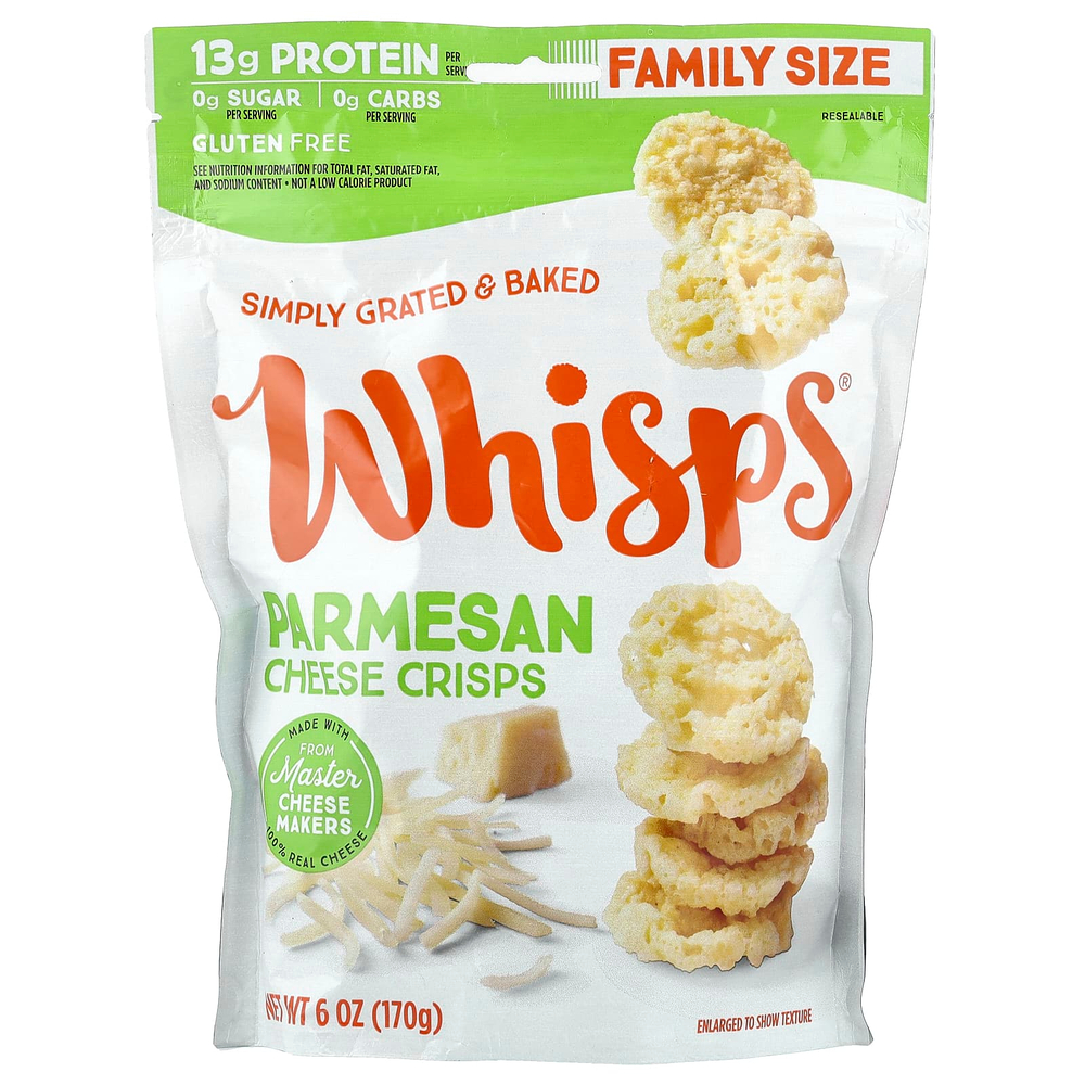 Whisps, чипсы с сыром, пармезан, 170 г (6 унций)