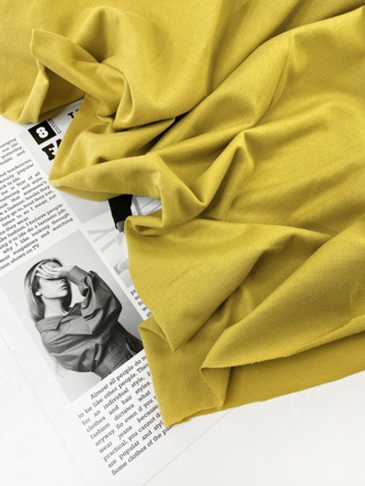 ГОРЧИЦА - Футер 2х-нитка с лайкрой, небольшой велюр-эффект, пенье (КРВ425)